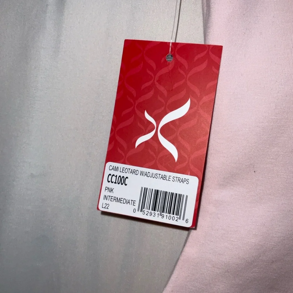 NWT Capezio the‎ Dancemaker Youth Camisole Leotard Adjustable Straps Pink Medium
